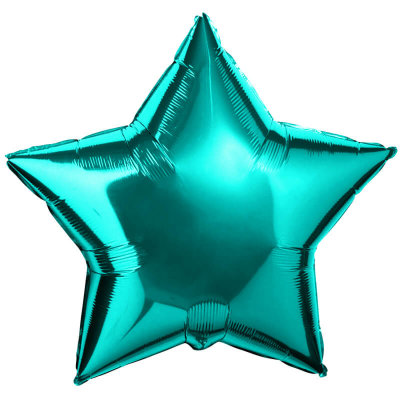 Воздушный шар, фольгированная звезда тиффани, 18″/46 см